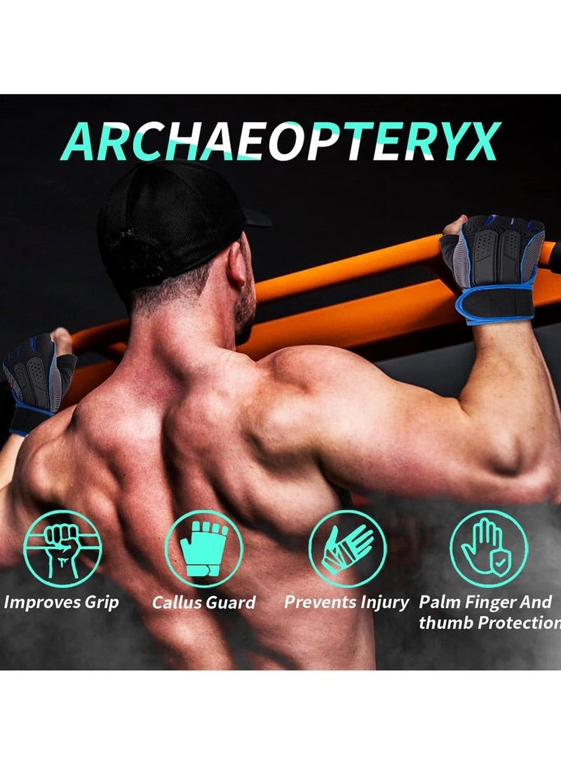 ماسكابوني قفازات رفع الأثقال، متوفرة لكل من الرجال والنساء، سيليكون قابل للانزلاق ودعم المعصم مع أشرطة قابلة للتعديل، مناسبة لتدريب اللياقة البدنية ورفع الأثقال وركوب الدراجات - Image 5